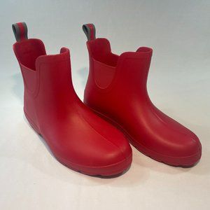 NWOT Totes Cirrus Chelsea Rain Boots Red, Women's Size 8